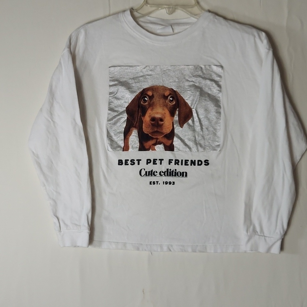 ZARA  BEST PET FRIENDS Cute Edition long sleeve T-shirt Size 11-12